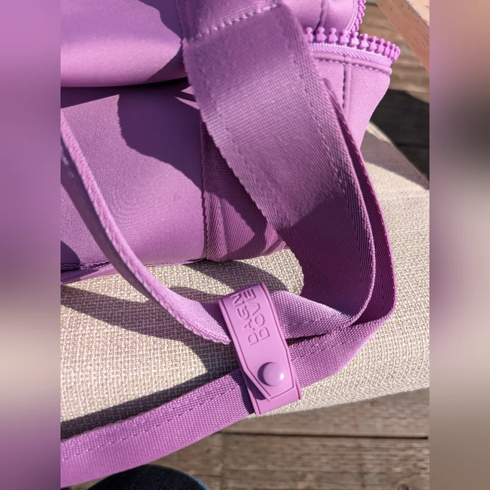 Dagne Dover Medium Landon Carryall, Orchid neoprene, like new - Picture 6 of 10